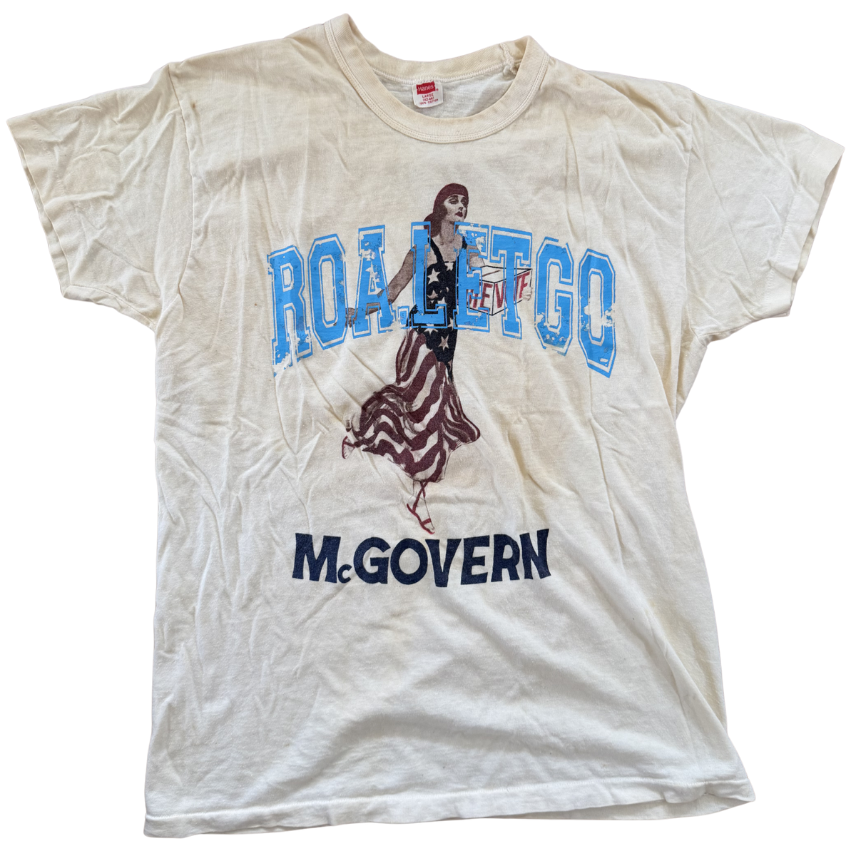 ROA LET.GO 'McGovern Woman' 80’s Vintage Tee